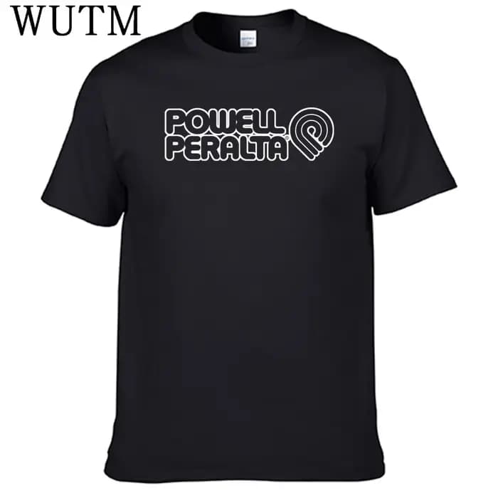 T-shirt de skateboard Peralta Bones Brigade Powell, t-shirt 100% coton pour hommes