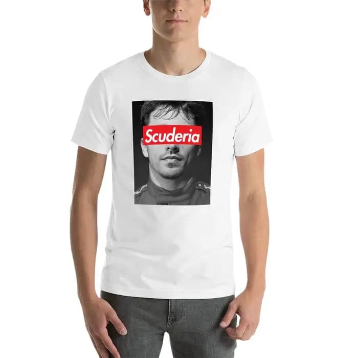 Leclerc Scuderia Portrait T-Shirt anime t-shirts surdimensionné homme