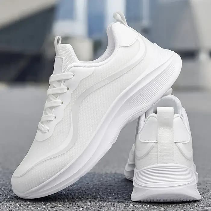 Baskets blanches de grande taille pour hommes