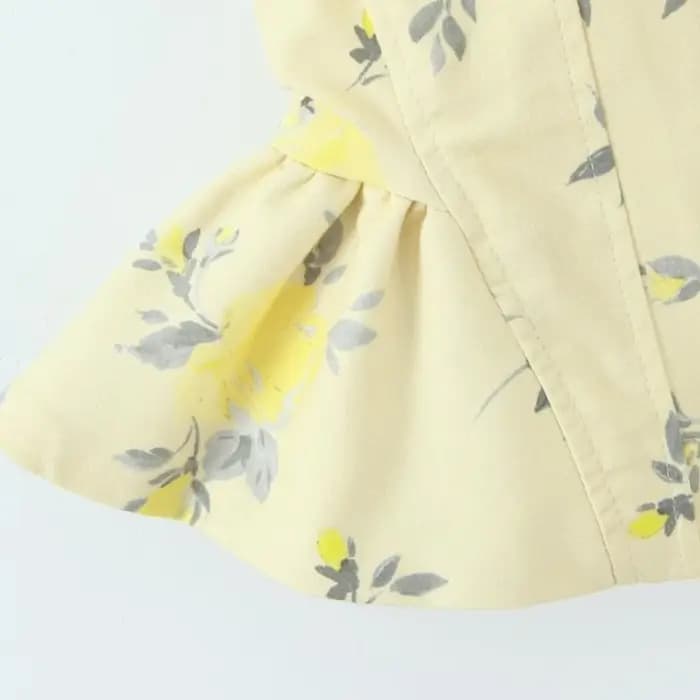 Débardeur court à imprimé floral doux style américain