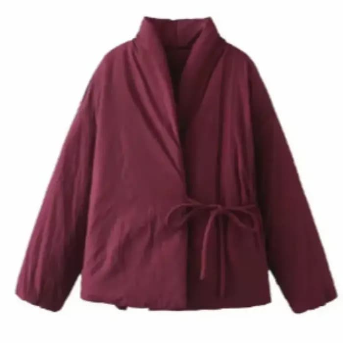Marque de luxe vêtements pour femmes chaud manches longues coton manteaux automne hiver ceintures polyvalentes noir