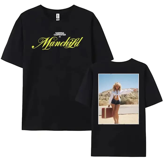 Sabrina charpentier Manchild imprimé T-shirt 2025 mode chanteur graphique t-shirts à manches courtes