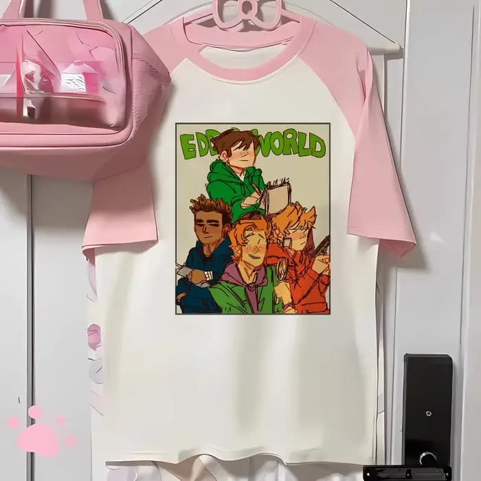 T-shirt à motifs Edsie World pour femmes, vêtements pour filles, Y2K, créateur