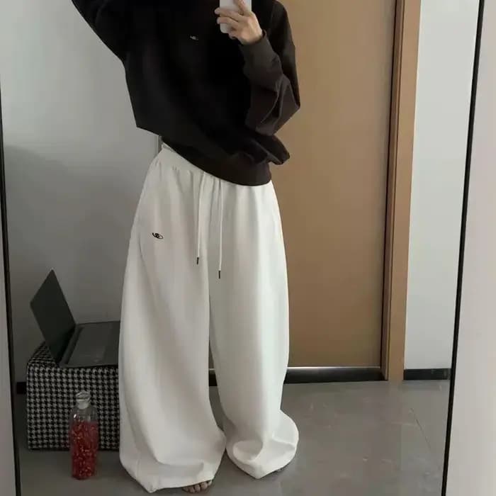 Pantalon de survêtement gris surdimensionné pour femmes