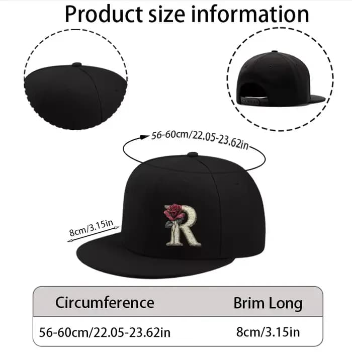 Casquette de baseball décontractée et élégante à visière plate