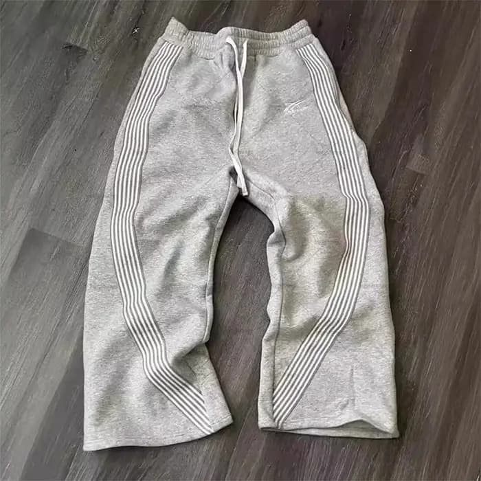 Hip-Hop Streetwear pantalon hommes décontracté rayé pantalons de survêtement printemps automne Couple Baggy taille