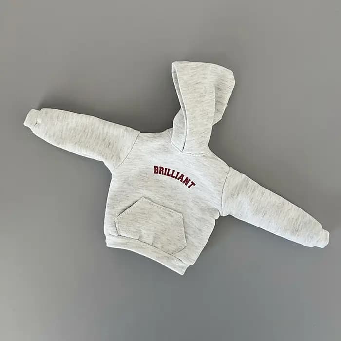 DLBell Blyth vêtements à capuche gris tendance lettre imprimer Streetwear pull décontracté sweat
