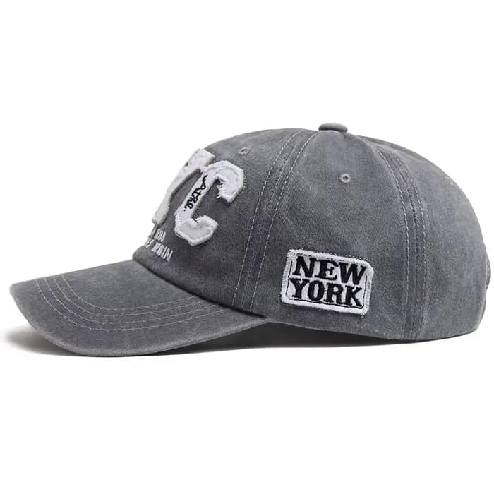Casquette de baseball vintage en coton lavé pour homme
