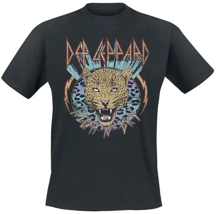 Adrenalize Leopard Def Leppard T-Shirt en coton avec motif pour hommes et femmes