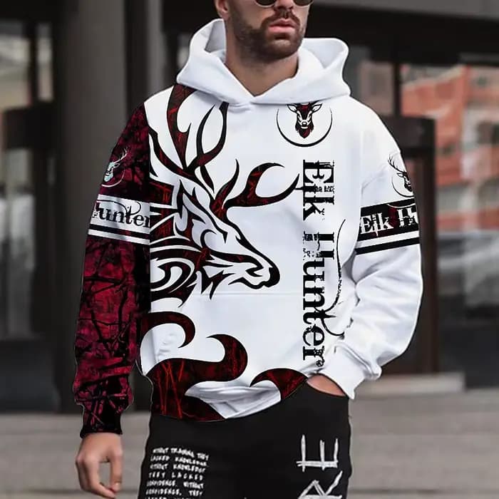 Sweat à capuche surdimensionné à manches longues pour hommes