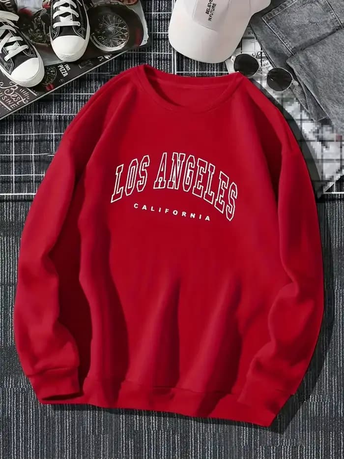 Sweat à capuche imprimé Los Angeles