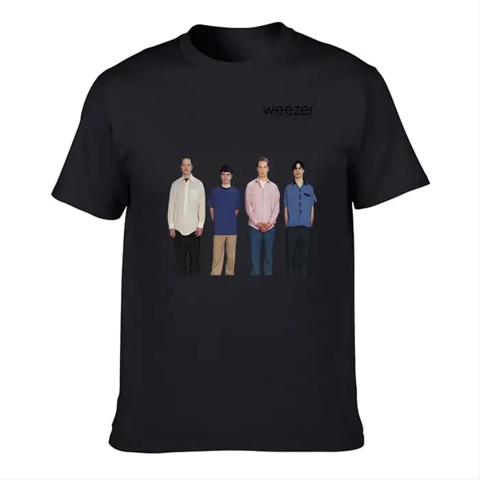 Weezer 1994 album bande impression T-shirt hommes été hip-hop rue décontracté ample T-shirt surdimensionné col rond haut à manches courtes