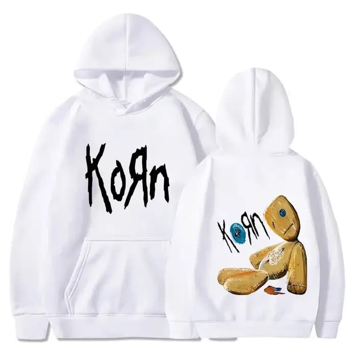 Korn Music Concert Rock Band World Tour Sweat à capuche personnalisé rue polyvalent 2024 automne/hiv