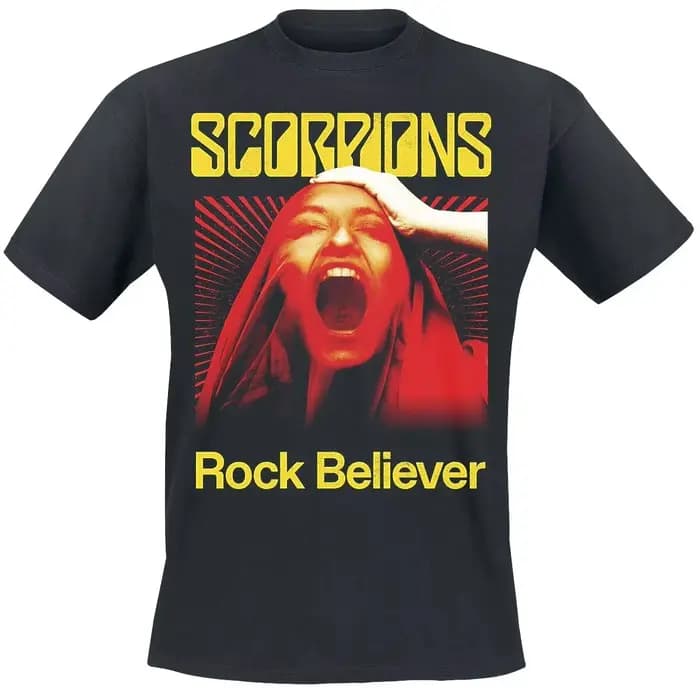 T-Shirt avec Logo triangulaire Scorpions Rock Band