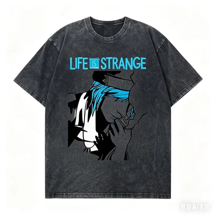 T-shirt délavé 2026 Life Is Strange pour les fans d'anime