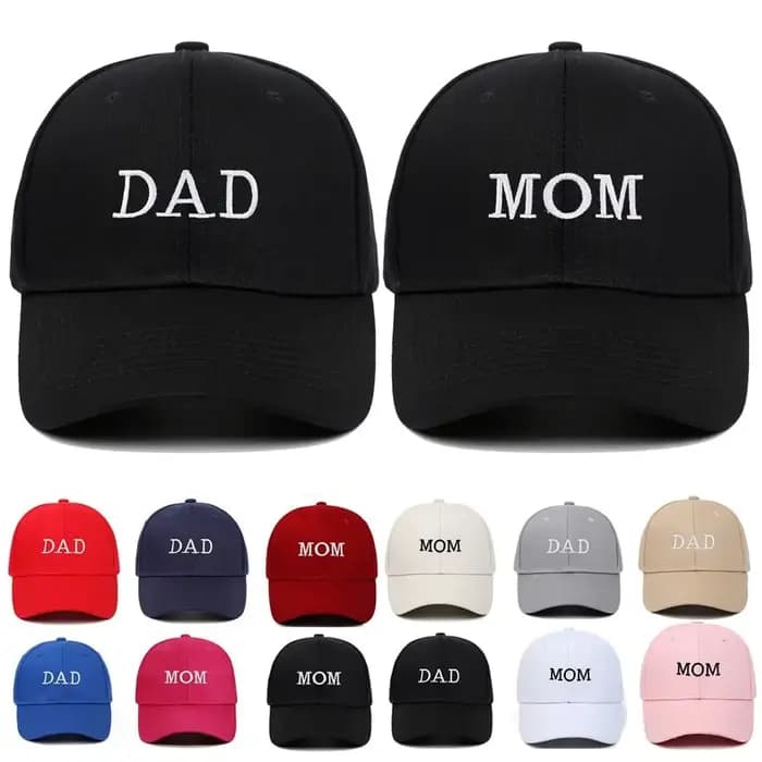 Casquette de baseball en pur coton brodé papa maman pour hommes et femmes