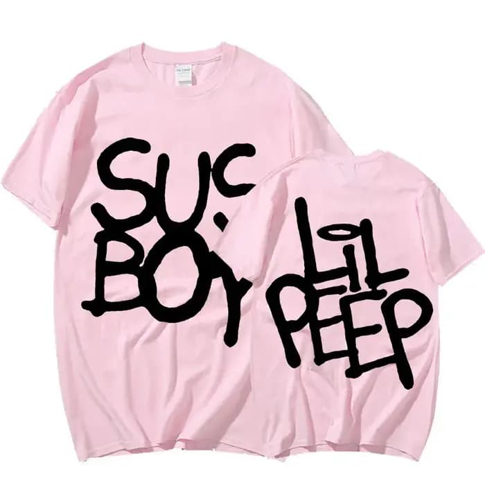 Lil Peep Sus Boy rose graphique T-Shirt hommes Cool Hip Hop rappeur