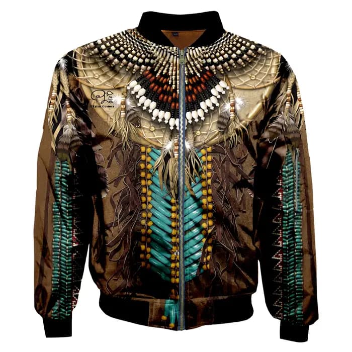 Blouson aviateur noir indien 3D pour hommes et femmes