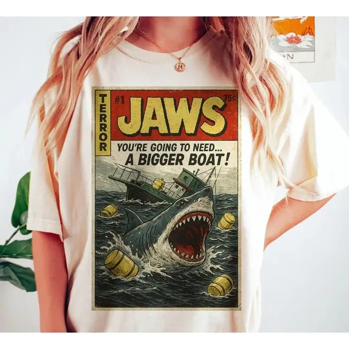 T-shirt à thème Jaws, T-shirt de merchandising de film