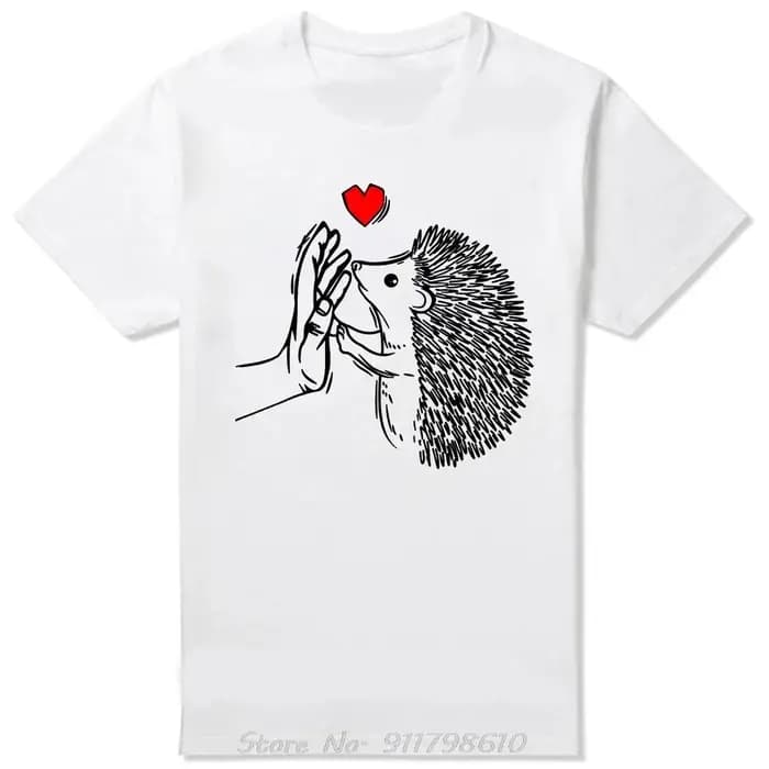 Vêtements pour hommes hérissons poche Animal hérisson classique surdimensionné T-shirt été coton