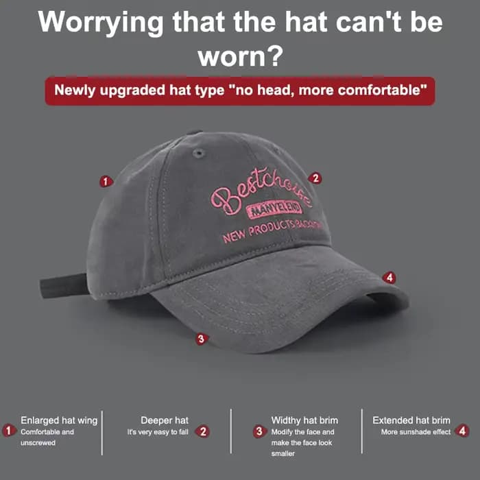 Casquette de Baseball brodée rose pour femmes