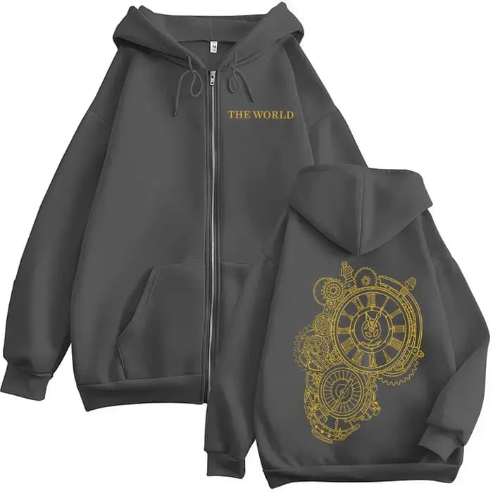 Sweat-shirt à capuche avec fermeture éclair pour hommes