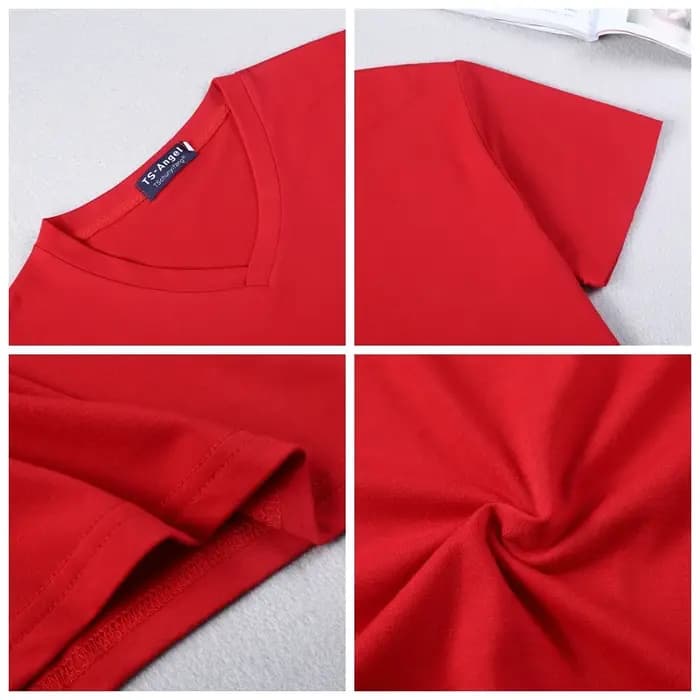 T-Shirt personnalisé col en v 100% coton, imprimé sur demande, vêtements de travail, Design, Logo de marque imprimé, vêtements d'équipe personnalisés