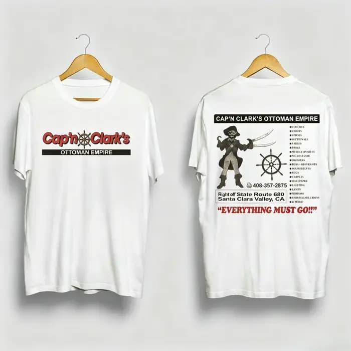 T-shirt graphique Backrooms - Cap'n Clark en coton unisexe pour hommes et femmes