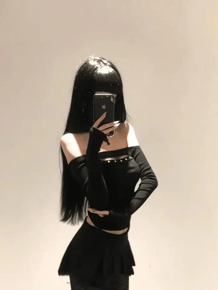 Seeslim Rivet évider T-shirt femme à manches longues noir années 2000 vêtements Y2k mince haut d'automne épaules