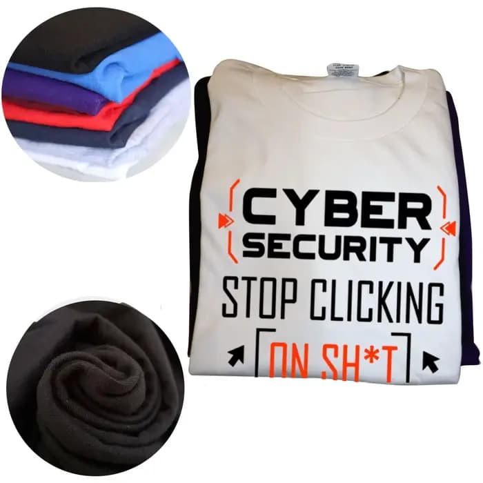 T-shirt en coton à manches courtes Don't Click Hacker pour hommes