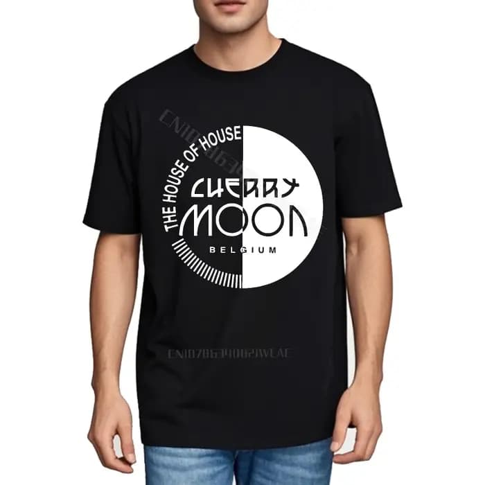 Haut d'été mode Streetwear t-shirts la maison cerise à manches courtes basique t-shirt rétro quotidi