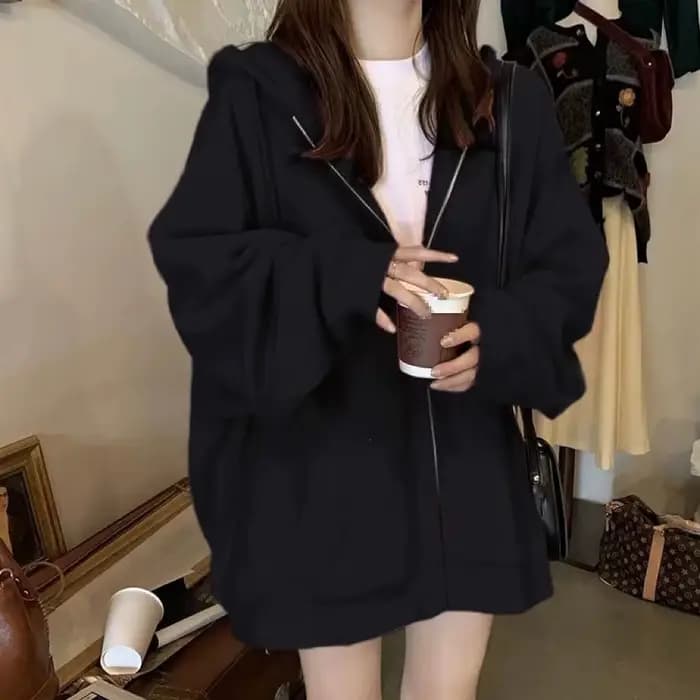 Sweat-shirt à capuche chic et ample pour femme
