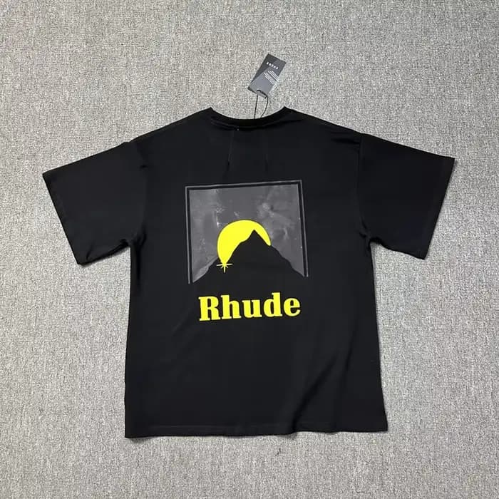 Nouveau T-shirt RHUDE 2026 décontracté et ample à manches courtes avec imprimé lettres pour hommes et femmes
