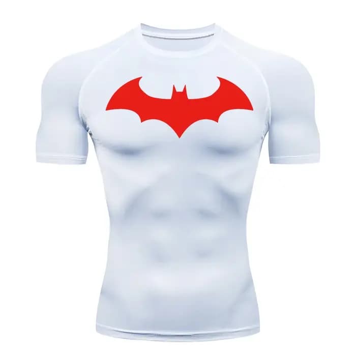 T-shirts de compression à motif chauve-souris pour hommes