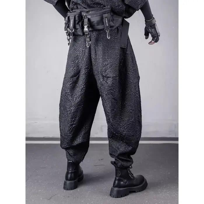 Pantalon Harem Jogger Noir 2026 pour Homme – Coupe Ample et Large – Style Streetwear Gothique Punk – Idéal Été