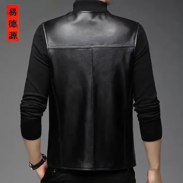 Gilet de moto en cuir véritable pour hommes