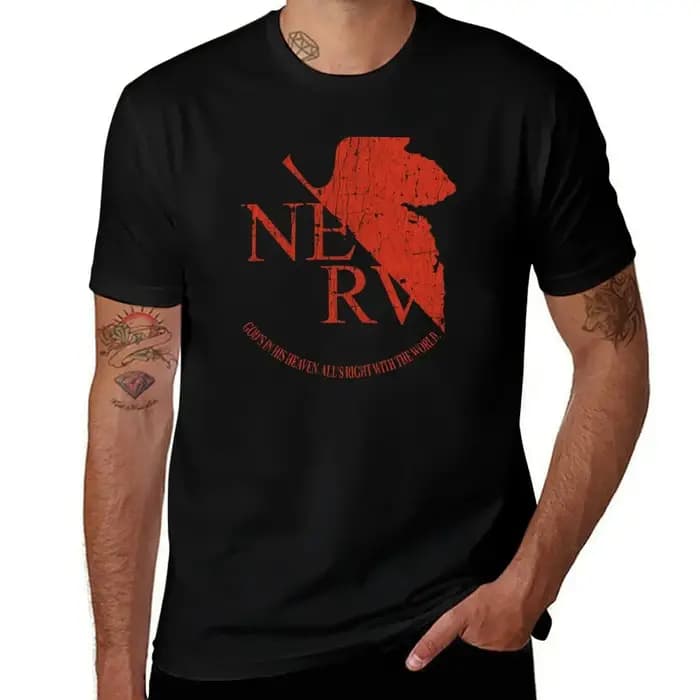 T-shirt imprimé NERV Evangelion EVA pour hommes et femmes