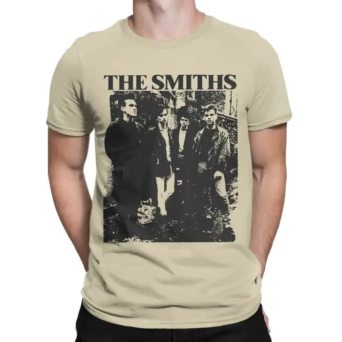 The Smiths Vintage crayon dessin Style T-Shirt pour hommes musique décontracté pur coton
