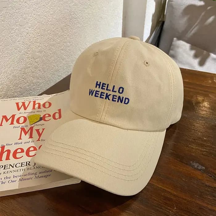 HELLO WEEKEND lettre casquette de Baseball hommes femmes mode décontracté casquettes à visière broderie