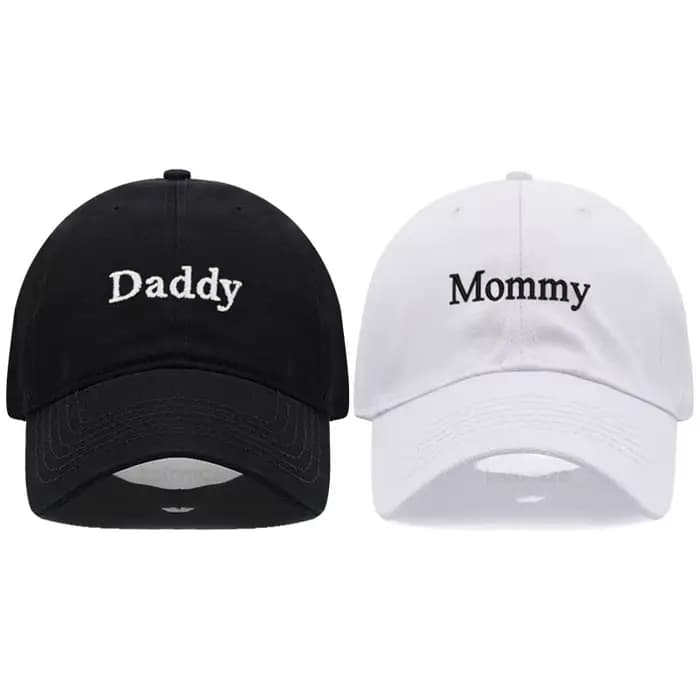 Casquette de baseball brodée papa et maman pour hommes et femmes