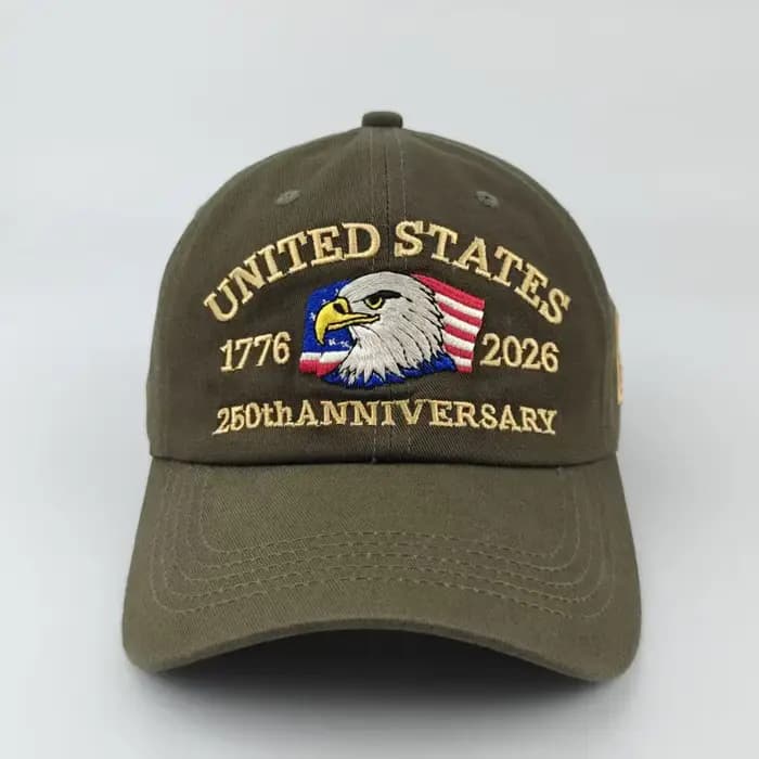 Casquette du 250e anniversaire des États-Unis, casquettes de baseball patriotiques, casquettes de baseball brodées d'un aigle pour hommes et femmes, casquette du 250e anniversaire