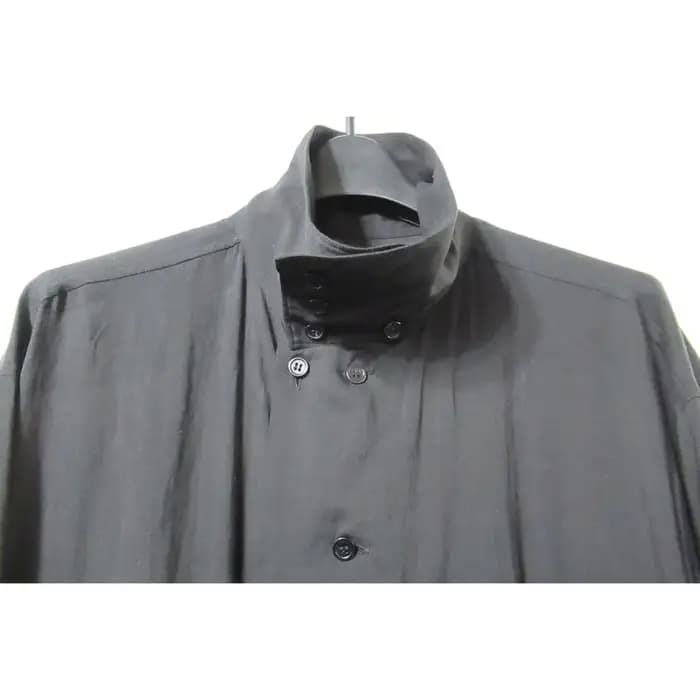 YAMAMOTO ® Chemise japonaise minimaliste à col montant pour hommes