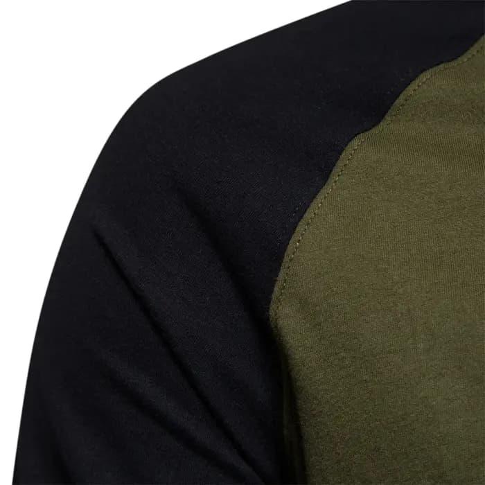 AIOPESON hommes T-shirts 100% coton à manches longues col rond Pactwork décontracté