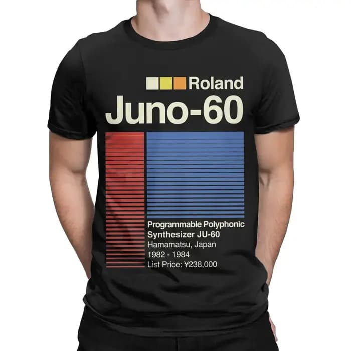Hommes Juno 60 Horizontal Roland T-Shirt coton vêtements nouveauté à manches courtes col rond