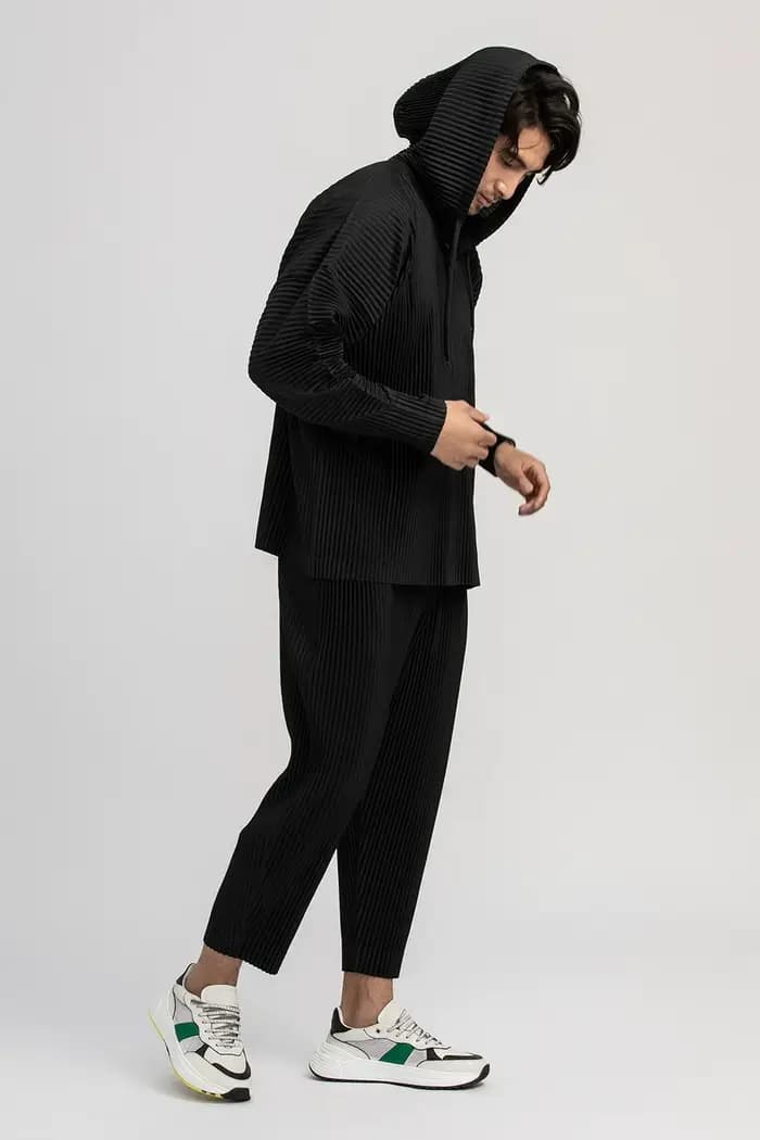 Ata Yake-Sweats à capuche plissés décontractés, pull Baggy Proximité Wstring Top, mode