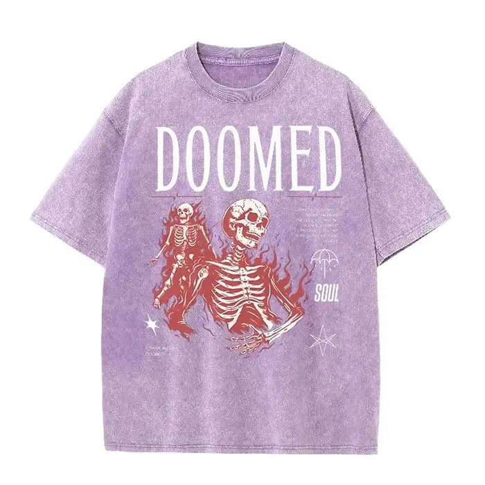 T-shirt en coton délavé vintage de la groupe de rock britannique BMTH Bring Me The Horizon