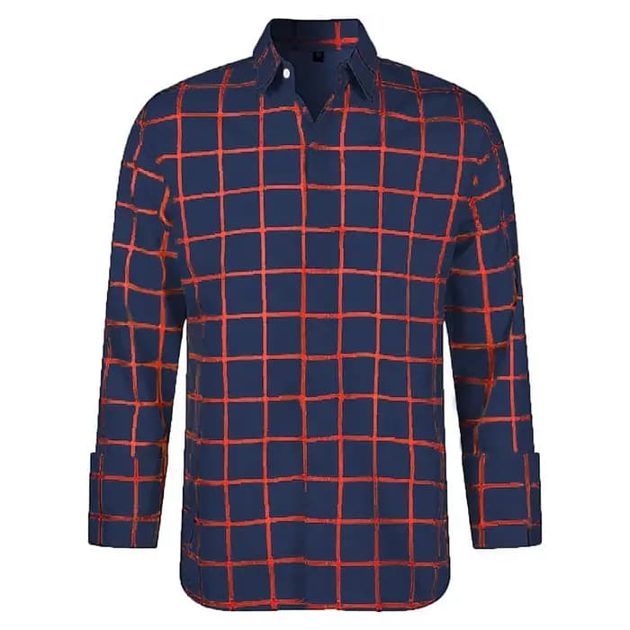 Chemise à manches longues pour hommes, couleur à carreaux décontractée, chemise à revers imprimée en
