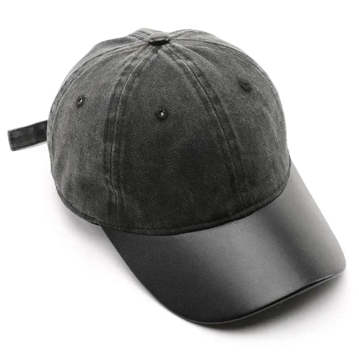 Casquette de Baseball en cuir Pu avec Logo personnalisé