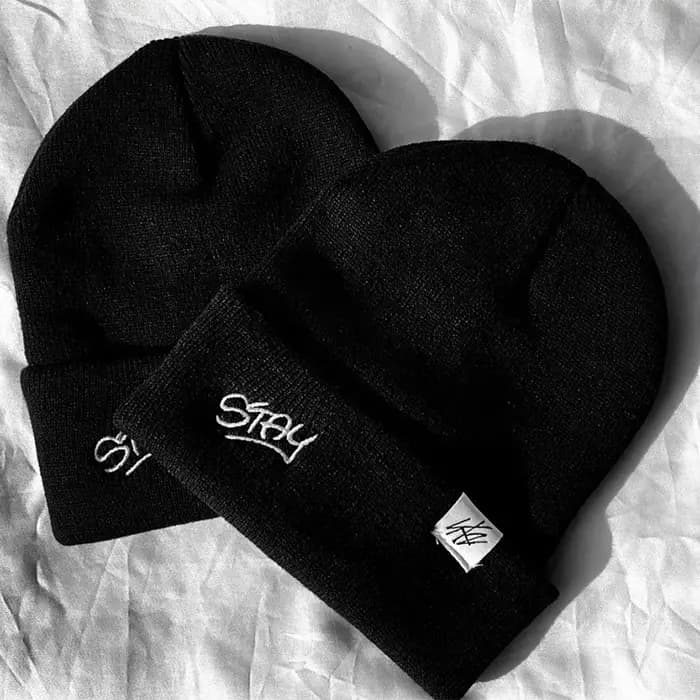 Kpop KNIT CAP produit broderie bonnets STAY tricoté chapeau unisexe Hip Hop Couples Bonnet Gorros