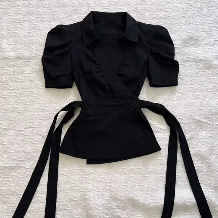 T-shirt esthétique d'été à manches courtes, style années 2000, couleur unie, décontracté, punk, avec